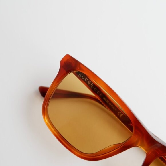 Authentic Preowned Gucci Brown Square Frame Acetate Sunglasses - Picture 2 of 10